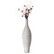 White Floor Vase, Ribbed Design, Modern Elegant Home Decoration, Tall Ceramic Vases, Contemporary Living Room Accent, Trendy Room Enhancement, Versatile Sculptural Look, Sophisticated Decor